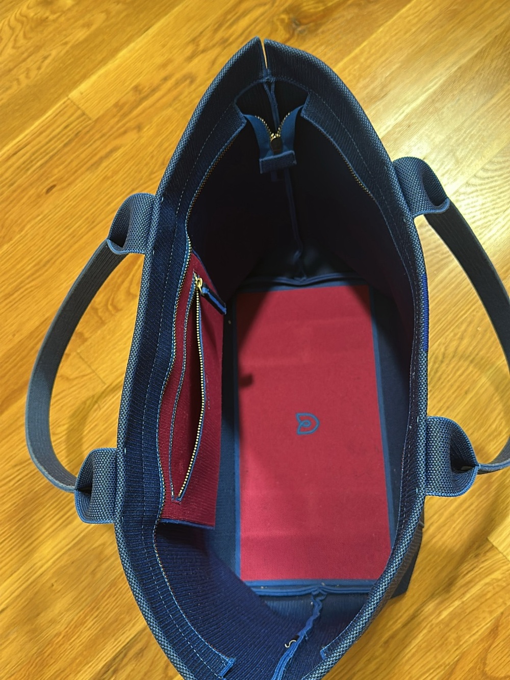 Rothy's Navy Blue Essential Zip Tote Bag - Picture 2 of 3